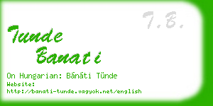 tunde banati business card